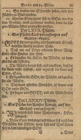 Der LXVII. Psalm