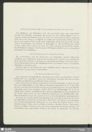 Stratigraphische Und Tektonische Übersicht