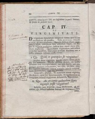 Cap. IV. De Virginitate.