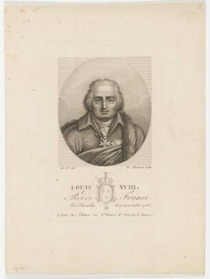 Bildnis des Louis XVIII. Roi de France