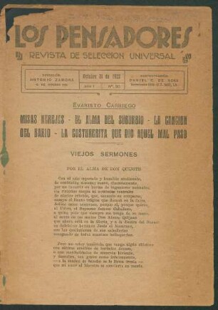 Por el alma de Don Quijote