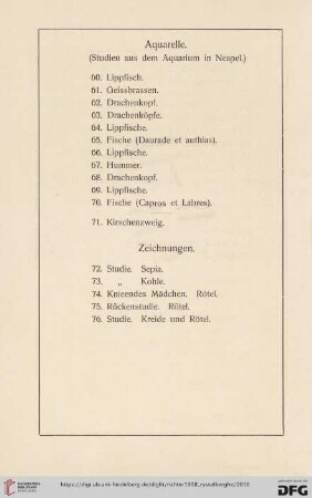 Zeichnungen (Nr. 72-76)
