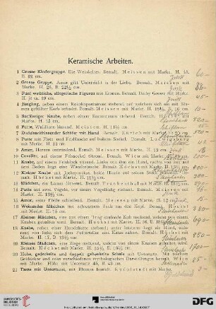 Keramische Arbeiten (Nr. 1-48)