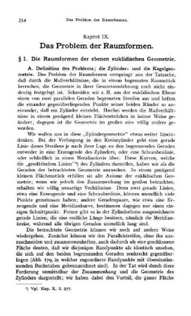 § 1. Die Raumformen der ebenen euklidischen Geometrie.