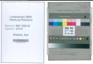Entnazifizierung Karl Woehler , geb. 31.10.1891 (Kaufmaennischer Angestellter)