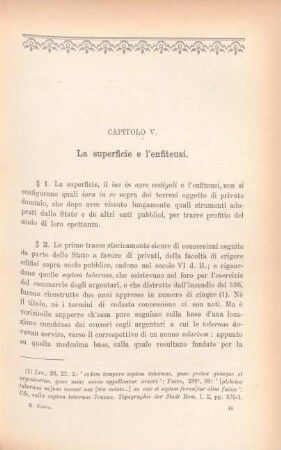 Capitolo V. La superficie e l'enfiteusi