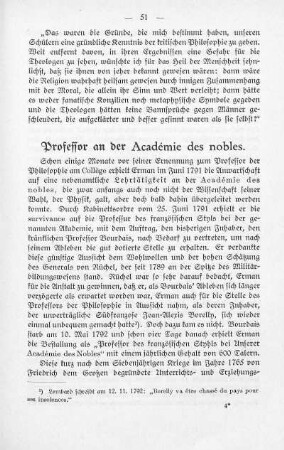 Professor an der Académie des nobles