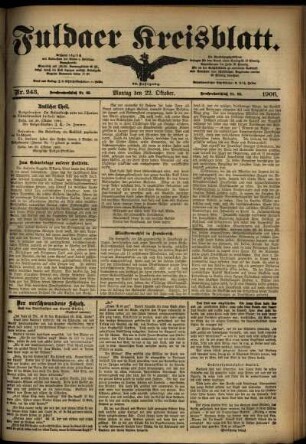 Ausgabe vom Montag, den 22. Oktober 1906.