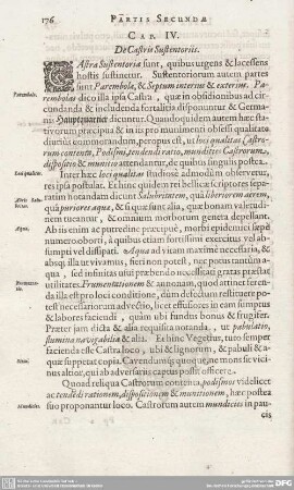 CAP. IV. De Castris Sustentoriis.