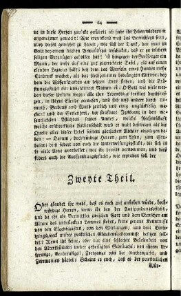 Zweyte Theil.
