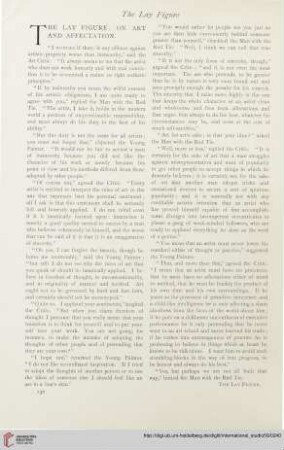 The Lay Figure: On art and affectation