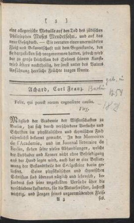 Achard, Carl Franz
