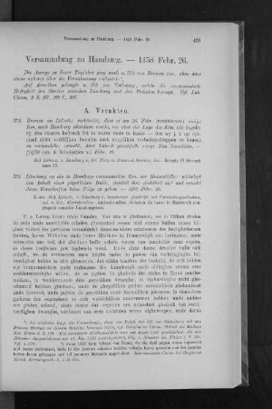 Versammlung zu Hamburg. - 1458 Febr. 26.