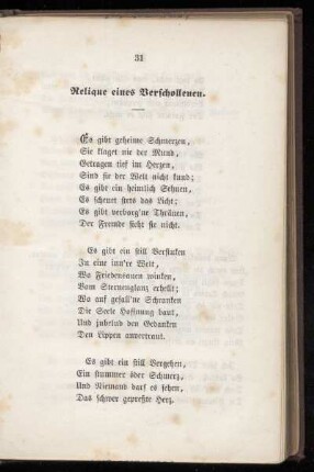Relique eines Verschollenen