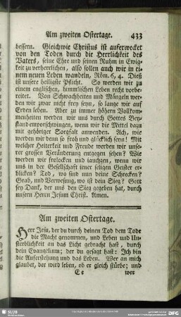Am zweiten Ostertage