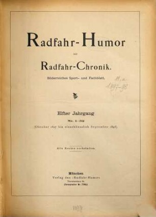 Radfahr-Humor. 11,[a]. 1897/98