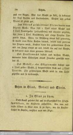 Aetzen in Glas, Metall und Stein
