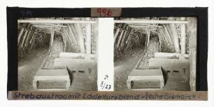 Strebaustrag mit Ladekurzband auf Bismarck