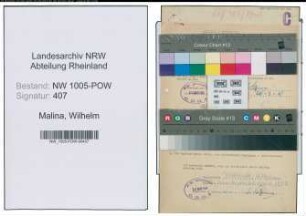 Entnazifizierung Wilhelm Malina , geb. 23.05.1906 ()