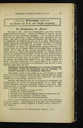 ¬Die¬ Pfingsttagung des "Bundes"
