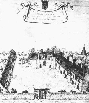 Chinon, Ansicht des Château de Bonaventure bei Chinon, heute noch Ruine?