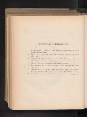 Sententiae controversae.