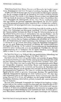 Slawen und Deutsche im Lande Lauenburg, Hans-Georg Kaack und Hans Wurms, hrsg. vom Kreis Herzogtum Lauenburg : Ratzeburg, 1983