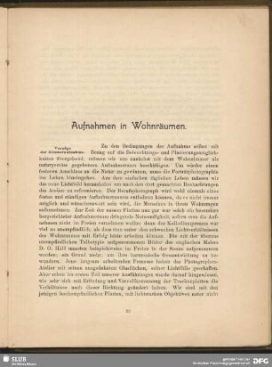 Aufnahmen in Wohnräumen