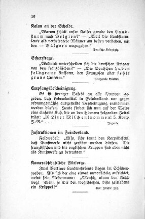 Instruktionen im Feindesland.