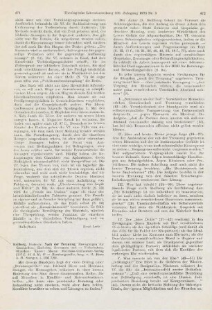 471-474 [Rezension] Stollberg, Dietrich, Nach der Trennung