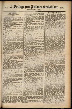 Dritte Ausgabe vom Samstag, den 06. Mai 1899.