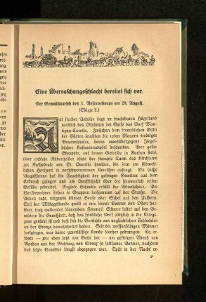 Eine Überraschungsschlacht bereitet sich vor.
