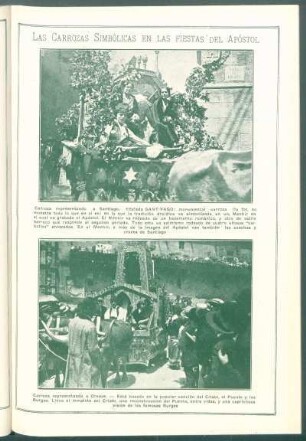 Las carrozas simbólicas en las Fiestas del Apóstol : ([Fotografías] especiales para Céltiga, por A. Blanco)