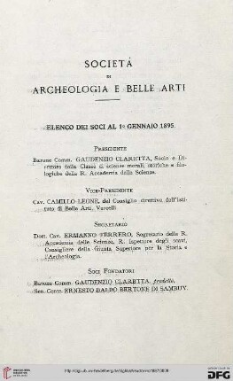 Societá di archeologia e belle arti