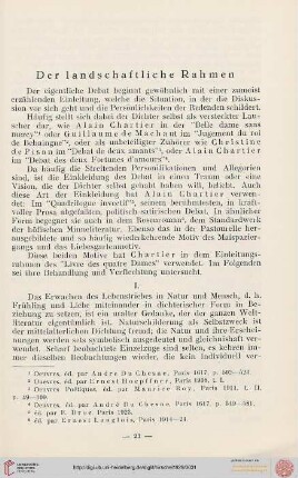 Der landschaftliche Rahmen