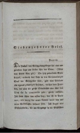 Siebenzehnter Brief