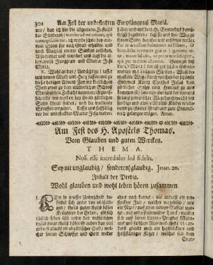 304-323, Am Fest des h. Apostels Thomas. - Am Fest der gnadenreichen Geburt Christi.