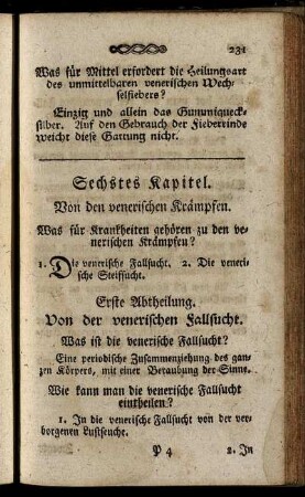 Sechstes Kapitel. Von den venerischen Krämpfen