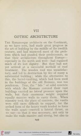VII. Gothic Architecture