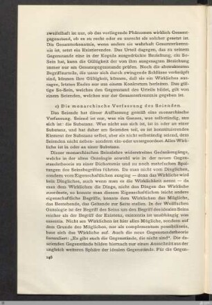 c) Die monarchische Verfassung des Seienden