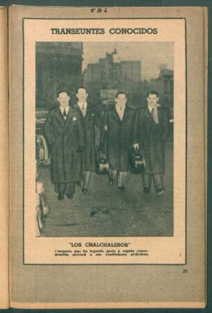 "Los Chalchaleros" [...] - [Fotografía] : Transeúntes conocidos
