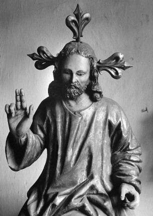 Christi Einzug in Jerusalem : Christi Einzug in Jerusalem. Holz (1586/1600). Hüftstück Christus. Immenstadt im Allgäu: Heimatmuseum Immenstadt