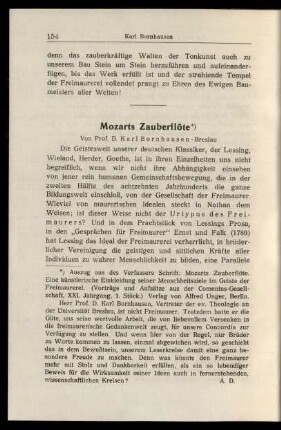 Mozarts Zauberflöte