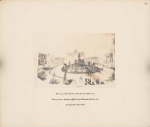 Kaiser-Wilhelm-Denkmal, Berlin: Perspektivische Ansicht Richtung Brandenburger Tor