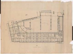 Reichsluftfahrtministerium, Berlin: Luftschutzkeller V1: Grundriss [1:100]