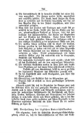 Vertheilung der täglichen Unterrichtsstunden : [V. Elementarschulwesen]