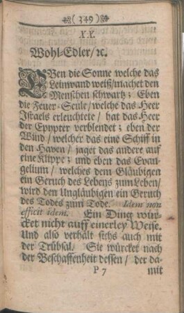 XX. Wohl-Edler/ [et]c.