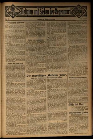 Dritte Ausgabe vom Sonntag, den 25. Januar 1931.