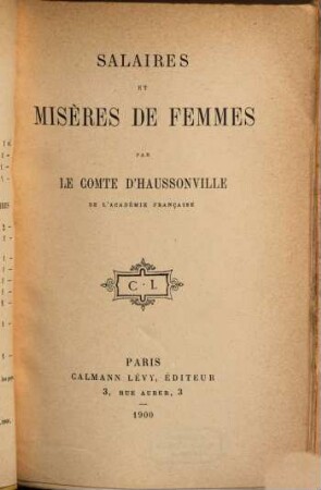 Salaires et misères de femmes