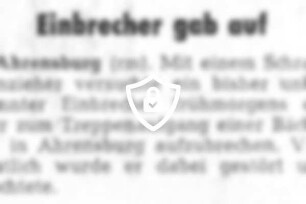 Einbrecher gab auf